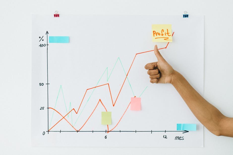 Financial growth graph showing long-term investment performance comparison