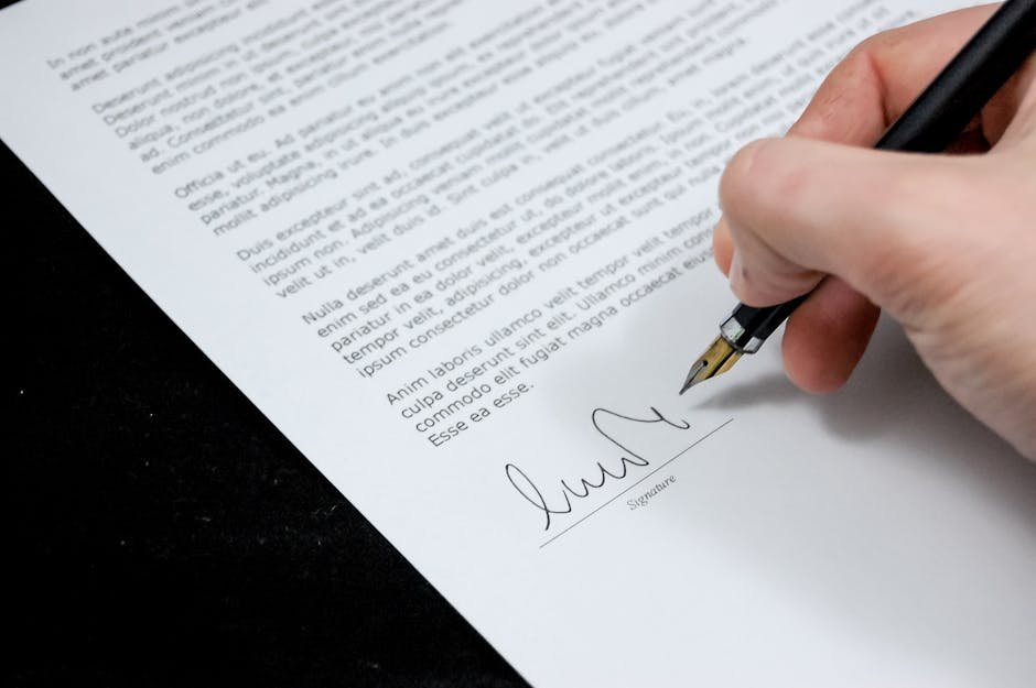 Insider filing document signature