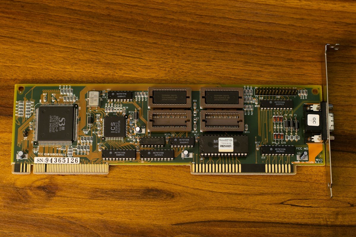 semiconductor circuit board close-up for hardware investment analysis